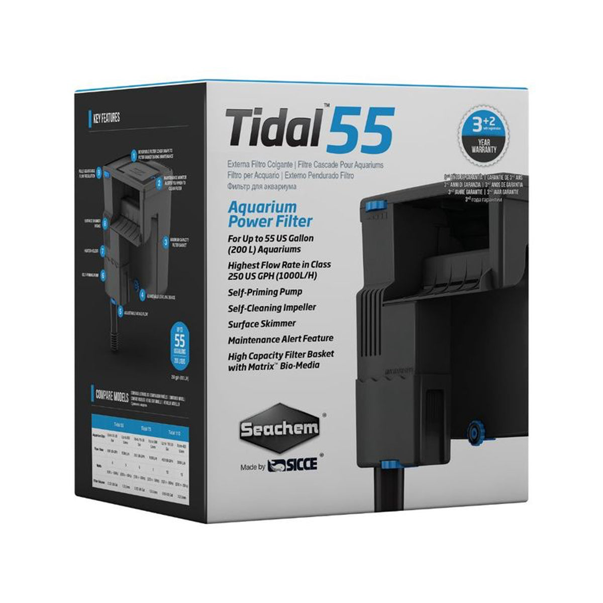 Seachem Tidal 55 Aquarium Power Filter