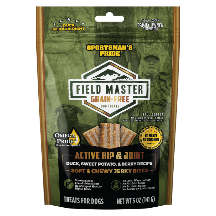 Sportsman's Pride Field Master Grain Free Active Hip & Joint Duck Jerky Bites 5oz bag