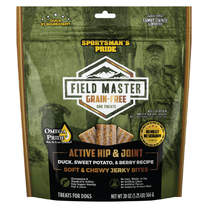 Sportsman's Pride Field Master Grain Free Active Hip & Joint Duck Jerky Bites 20oz bag