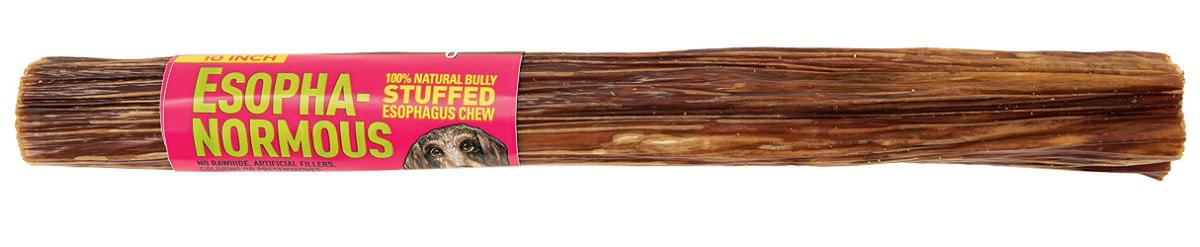 Etta Says Dog Chew Espoha Normous Bully Stuffed Esophagus 10in Single