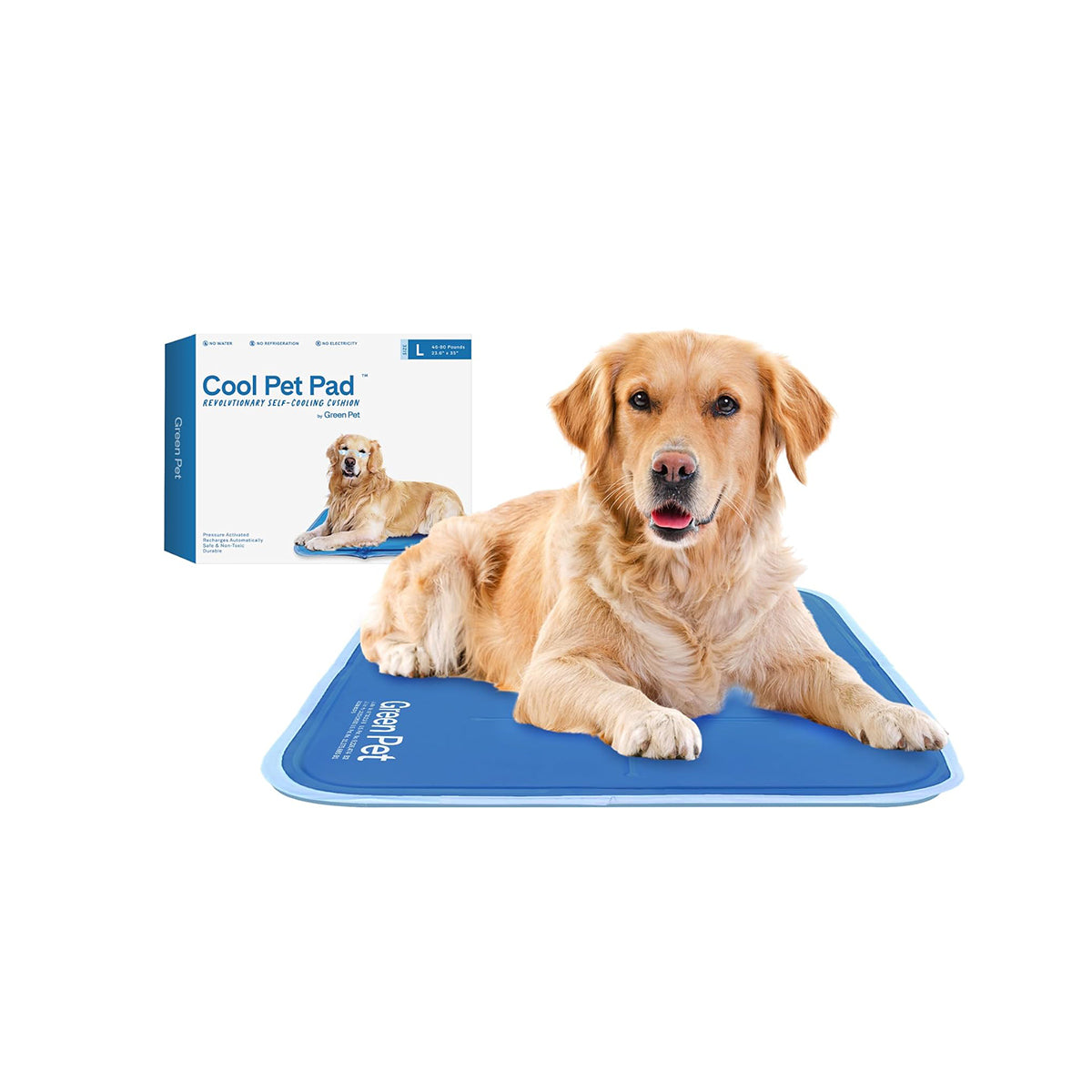 The Green Pet Shop Dog Cooling Mat, Large, Blue