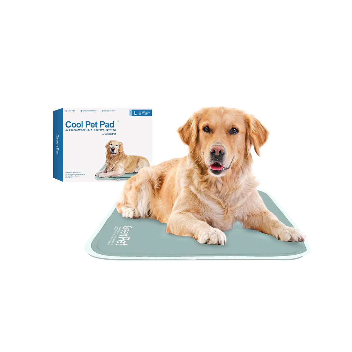 The Green Pet Shop Dog Cooling Mat, Large, Sage