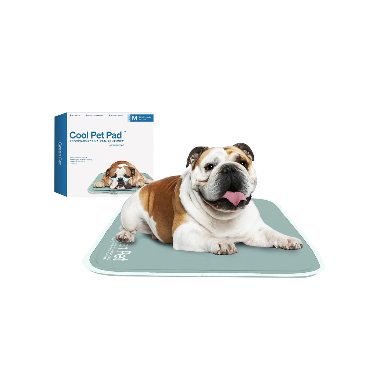 The Green Pet Shop Dog Cooling Mat, Medium, Sage