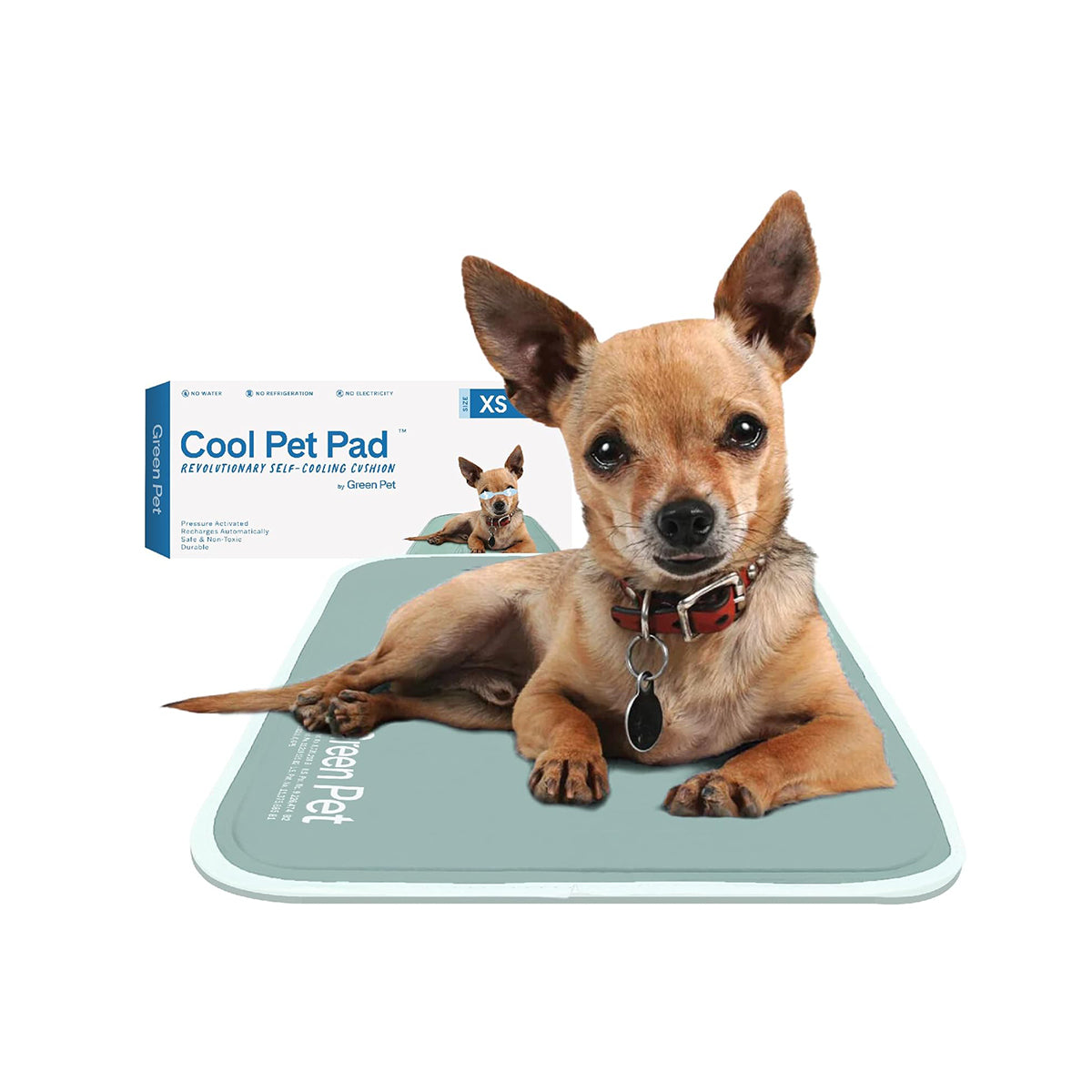 The Green Pet Shop Dog Cooling Mat, Extra Small, Sage