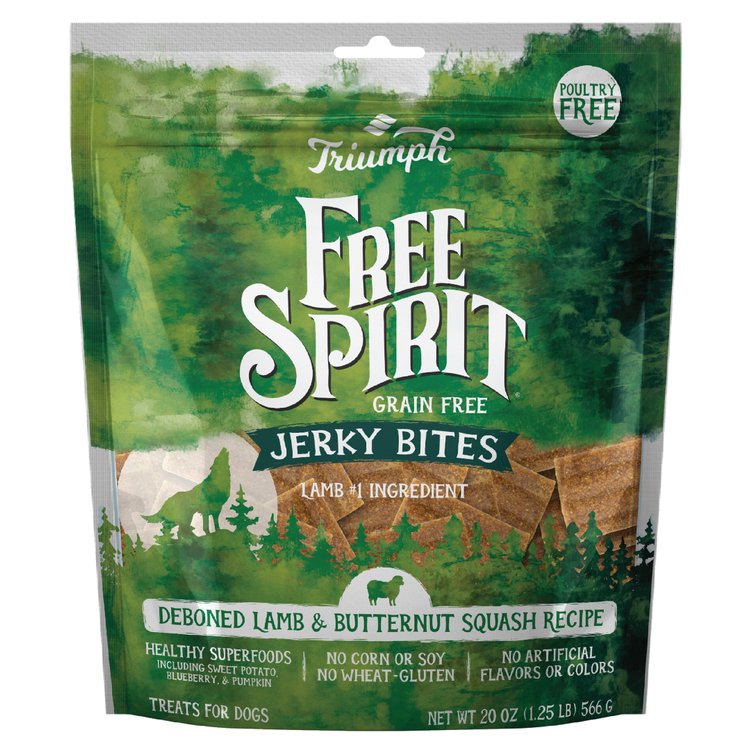 Triumph Free Spirit Grain Free Lamb & Butternut Squash Recipe Jerky Bites 20oz