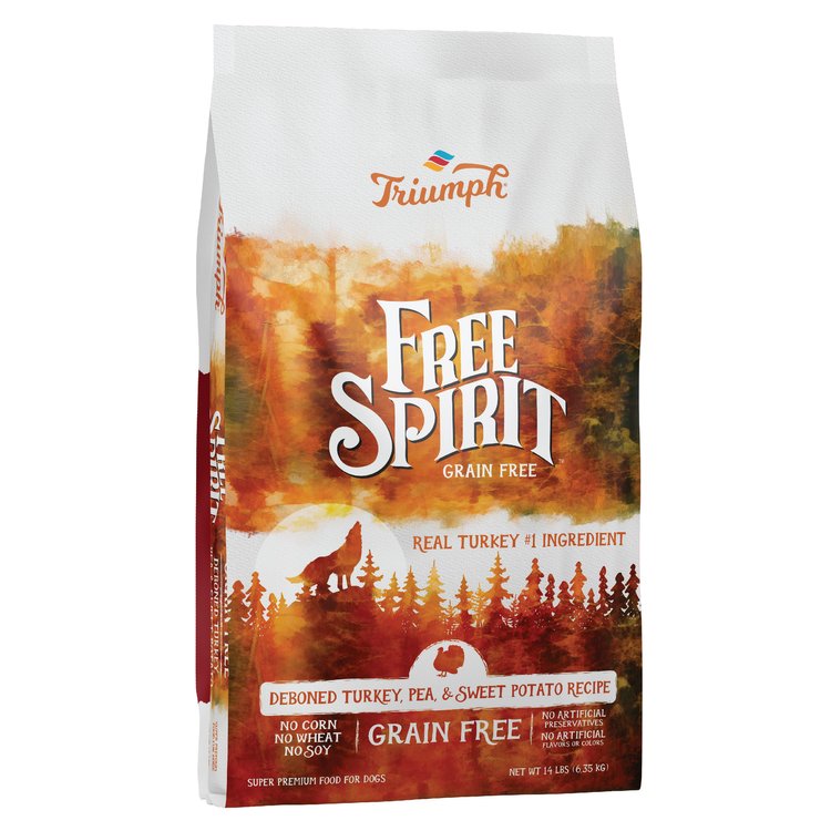 Triumph Free Spirit Grain Free Turkey & Sweet Potato Recipe Dog Food 28lb bag