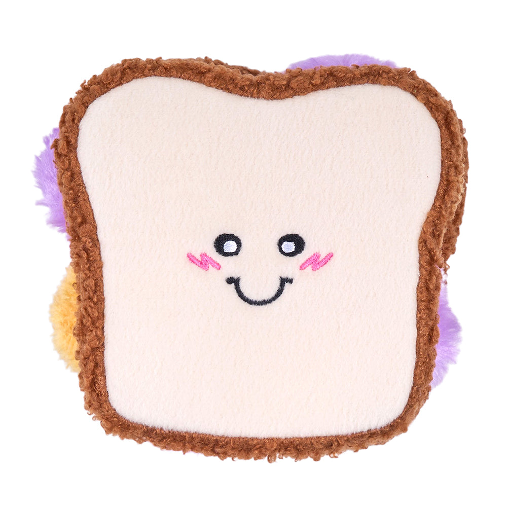 Zippypaws Plush Dog Toy Snufflerz PB&J Sandwich