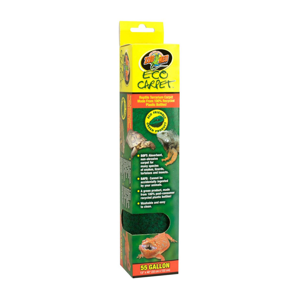 Zoo Med Eco Carpet Reptile Terrarium Carpet, Green, 55 Gallon