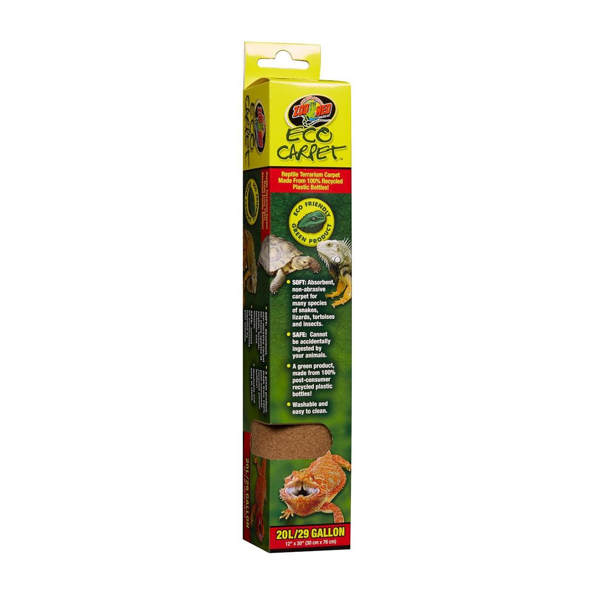 Zoo Med Eco Carpet Reptile Terrarium Carpet, Tan, 20L / 29 Gallon