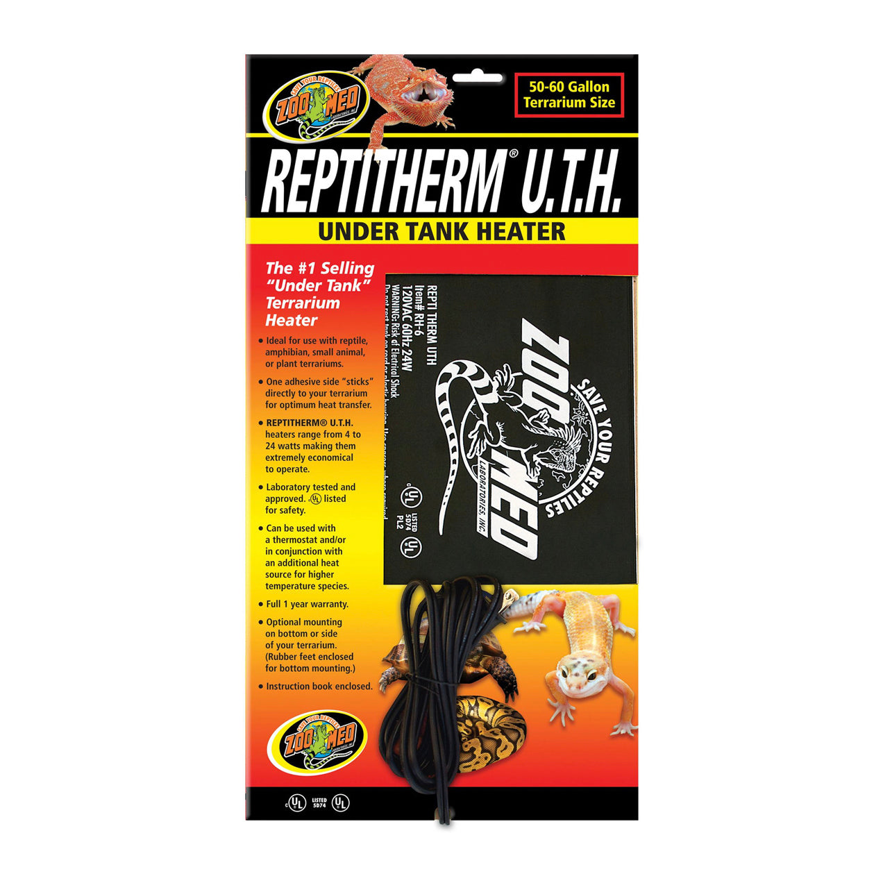 Zoo Med ReptiTherm Under Tank Heater, 50 - 60 Gallon