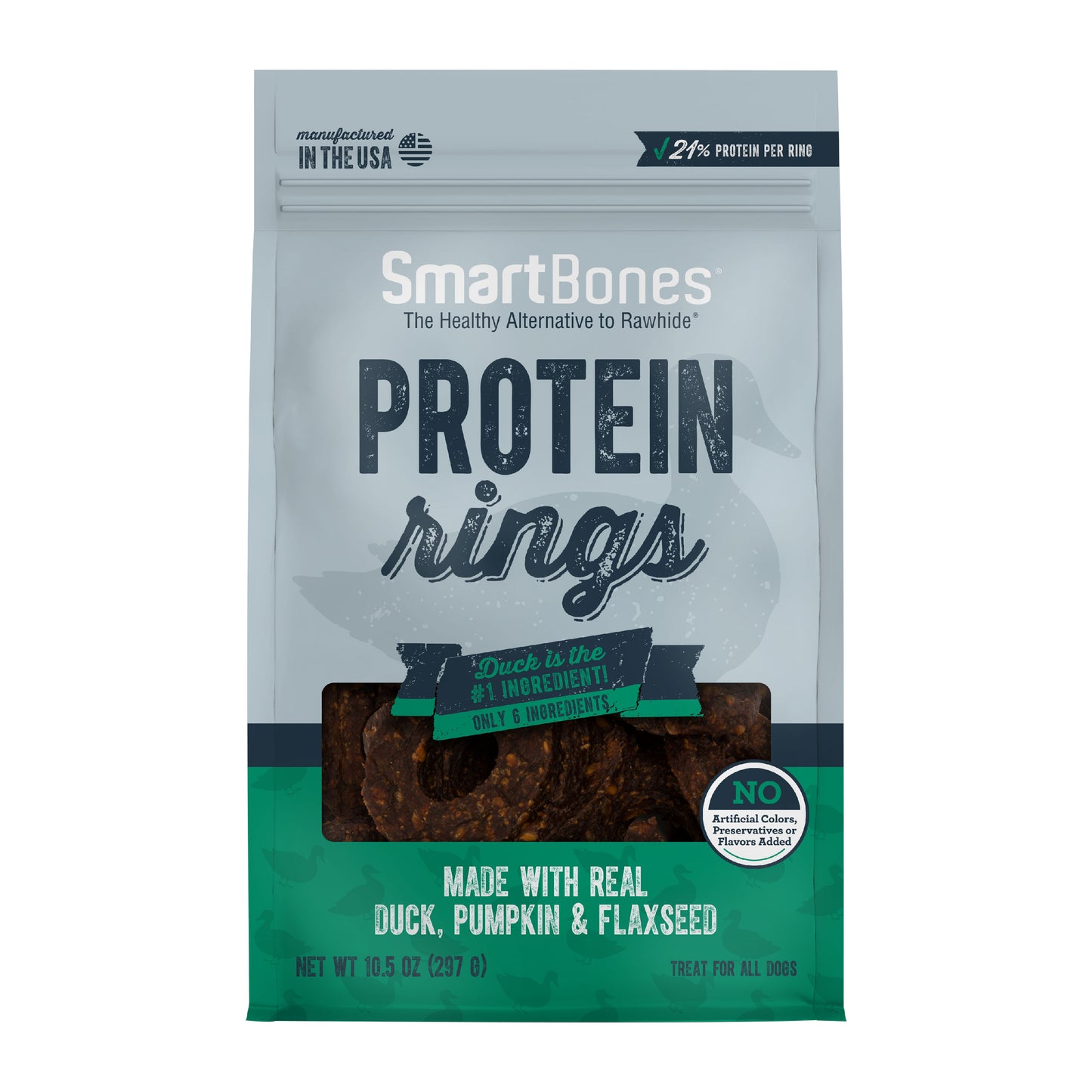 SmartBones Protein Rings With Real Duck, Pumpkin And Flaxseed, 10.5 OZ
