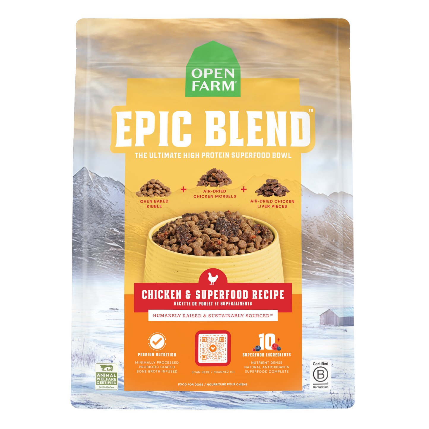 Open Farm Epic Blend Chicken & Superfood Recipe 18lb Bag