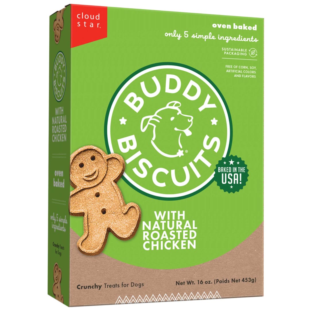 Cloud Star Buddy Biscuits Crunchy Dog Treats, Roasted Chicken, 16 oz. Box