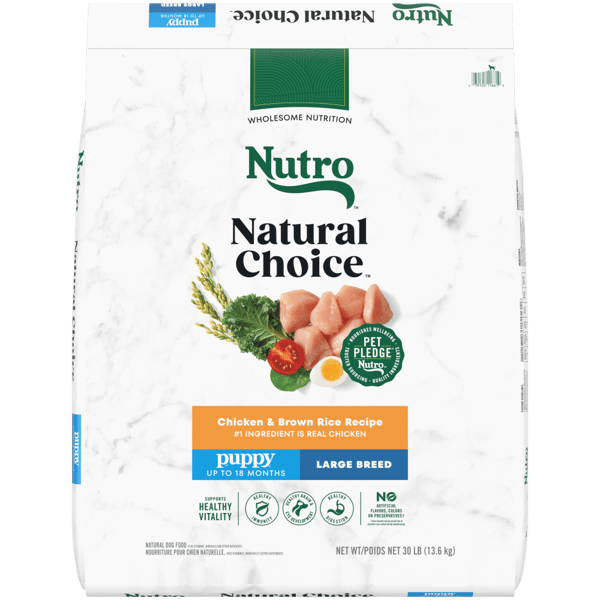 Nutro Natural Choice Dry Dog Food Large Breed Puppy Chicken & Brown Rice Recipe 30lb bag