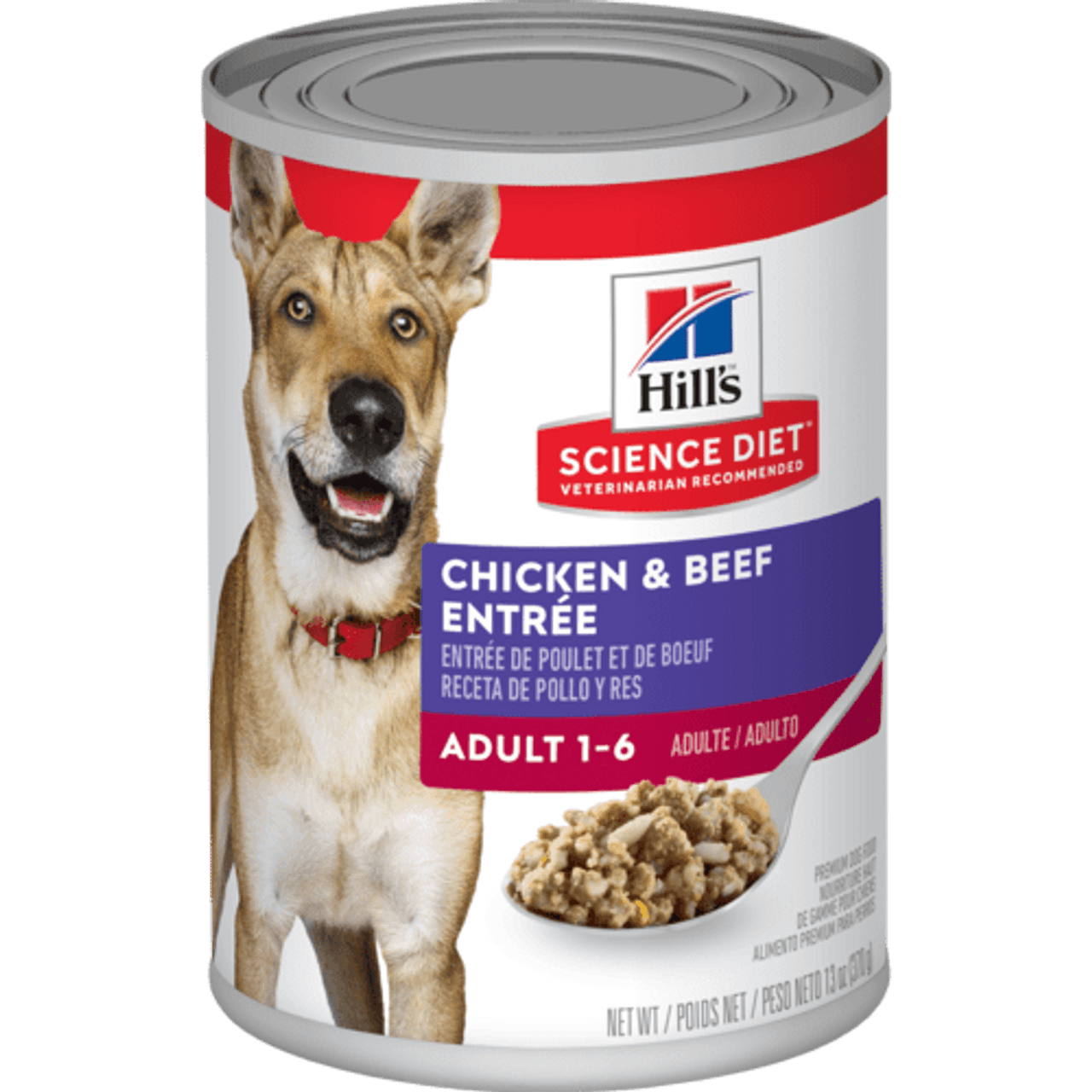 Hill's Science Diet Adult Chicken & Beef Entree Canned Dog Food, 13oz