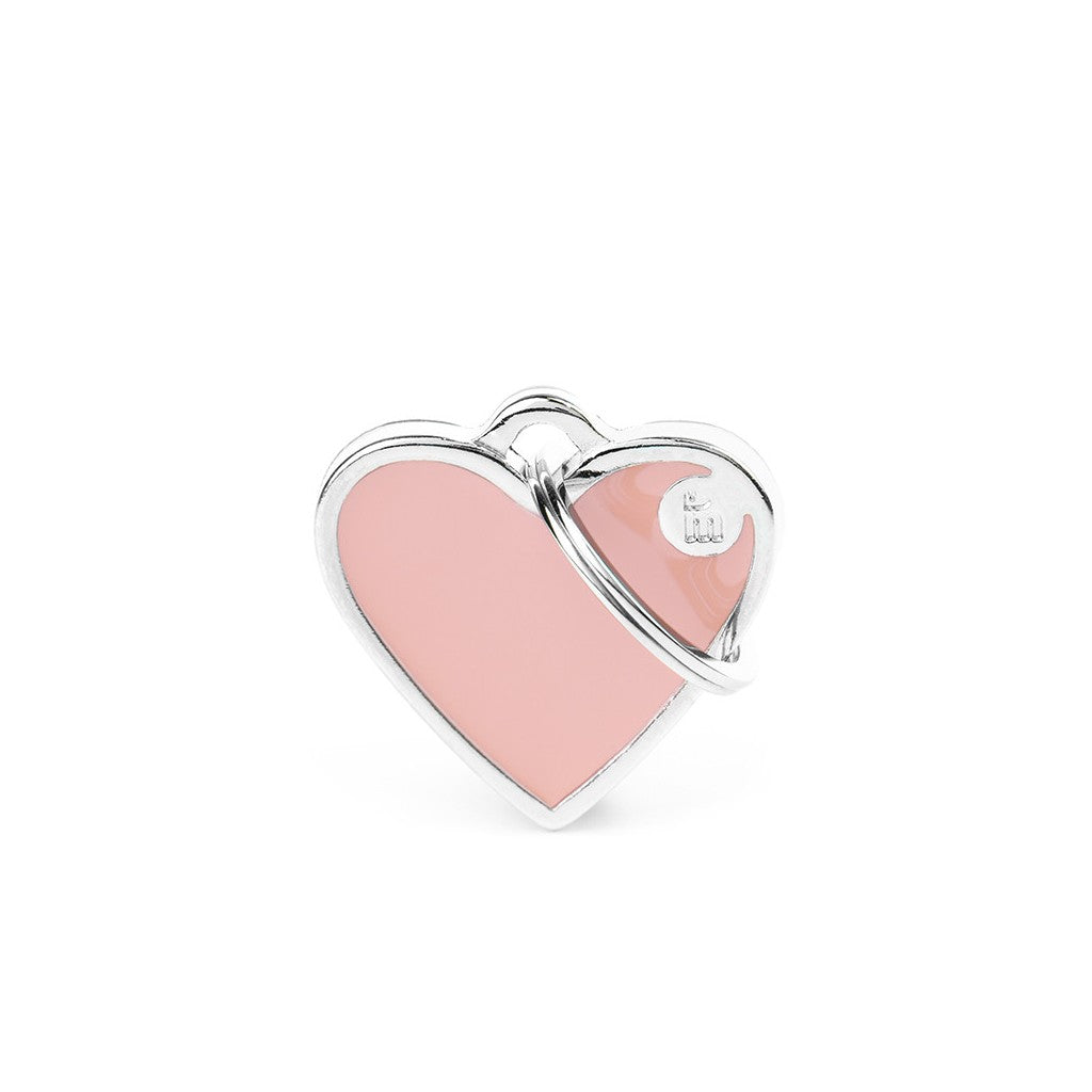 My Family ID Basic Handmade Small Pink Heart ID Tag