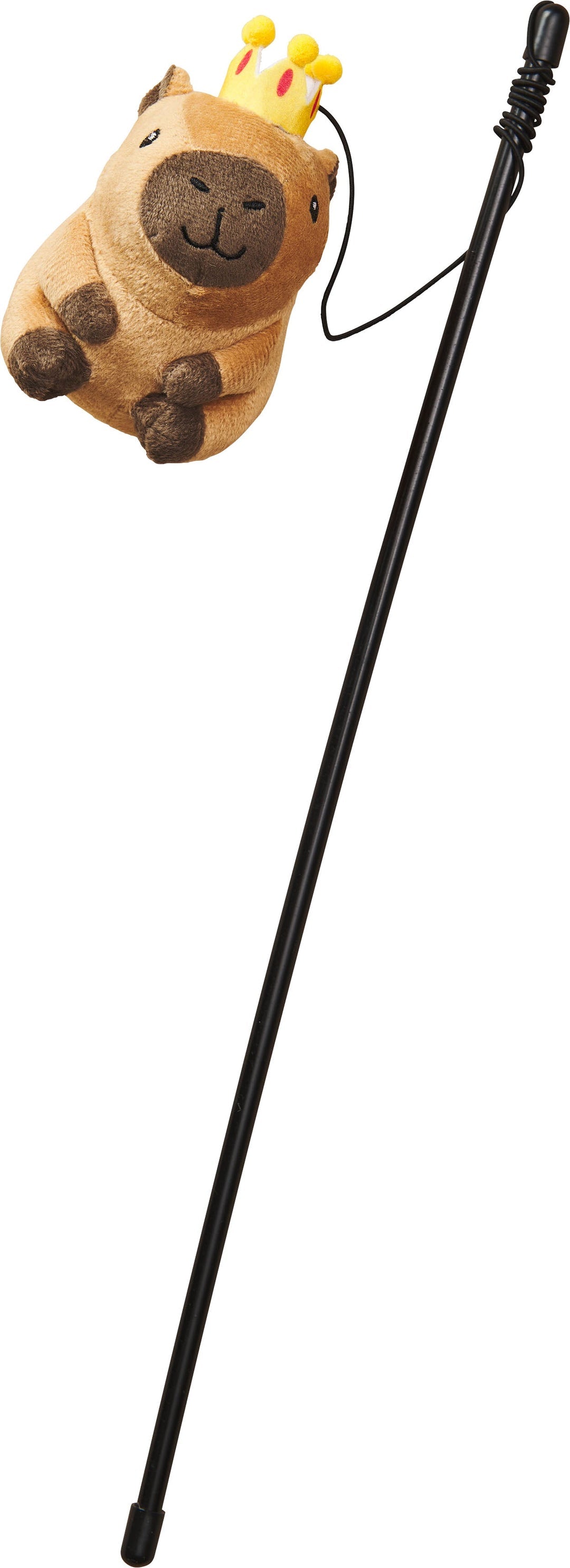 Spot Ethical Pet Capybara with Crown Cat Teaser Wand, 18 in