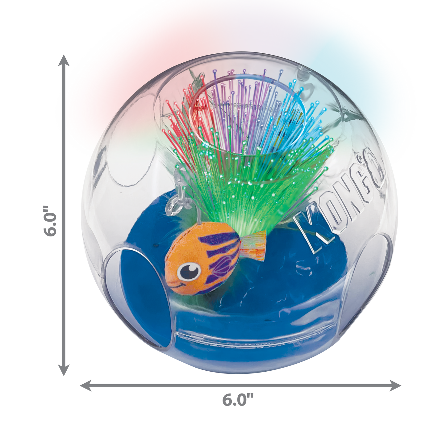 Kong Cat Toy Bat-A-Bout Glow Aquarium