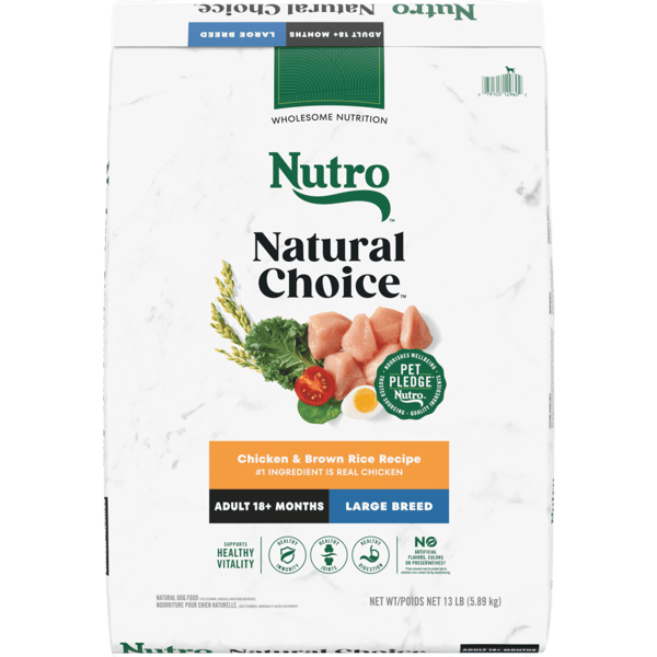 Nutro Natural Choice Dry Dog Food Large Breed Adult Chicken & Brown Rice Recipe 13lb bag