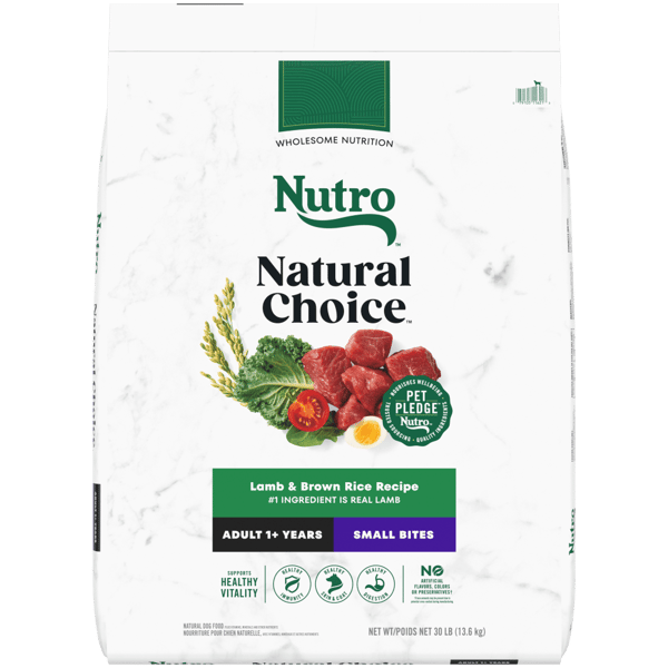 Nutro Natural Choice Dry Dog Food Adult Small Bites Lamb & Brown Rice Recipe 30lb bag