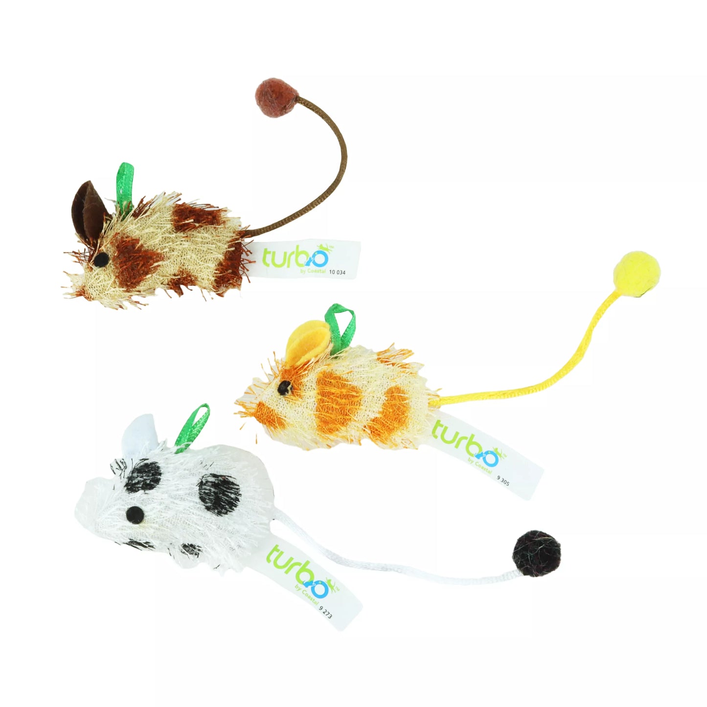 Coastal Turbo Spotted Mice Cat Toy Assorted Single