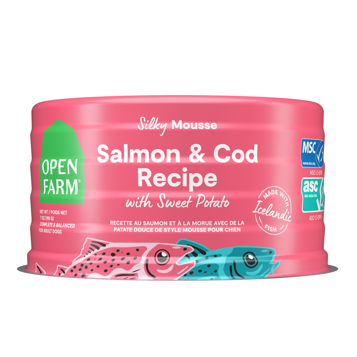 Open Farm Salmon & Cod Recipe With Sweet Potato For Dogs 7oz Can