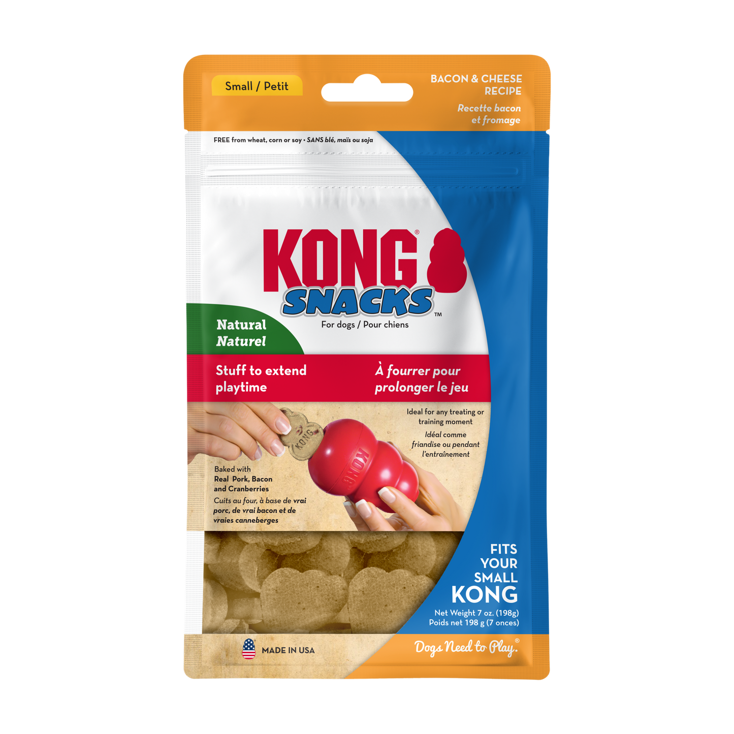 Kong Dog Treat Snacks Bacon & Cheese Small