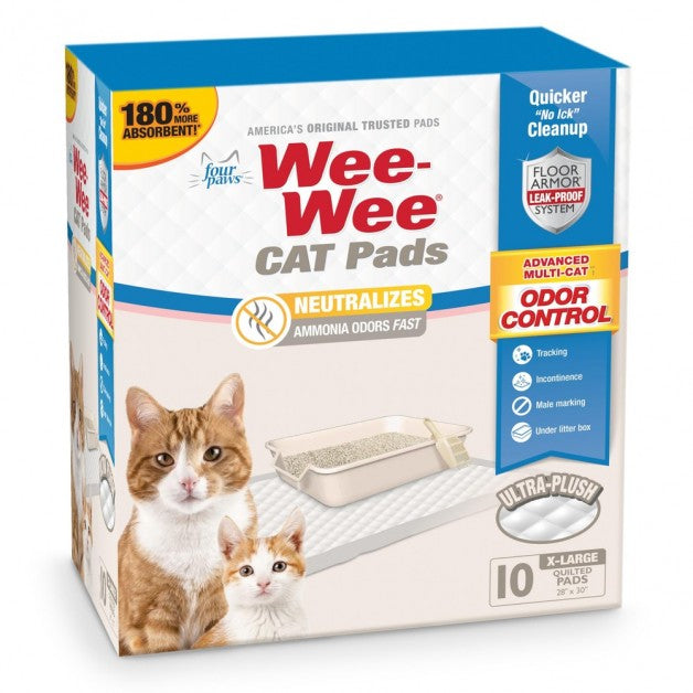 Fourpaws Wee-Wee Litter Box System eXtra Large Cat Pads 10ct Unscented
