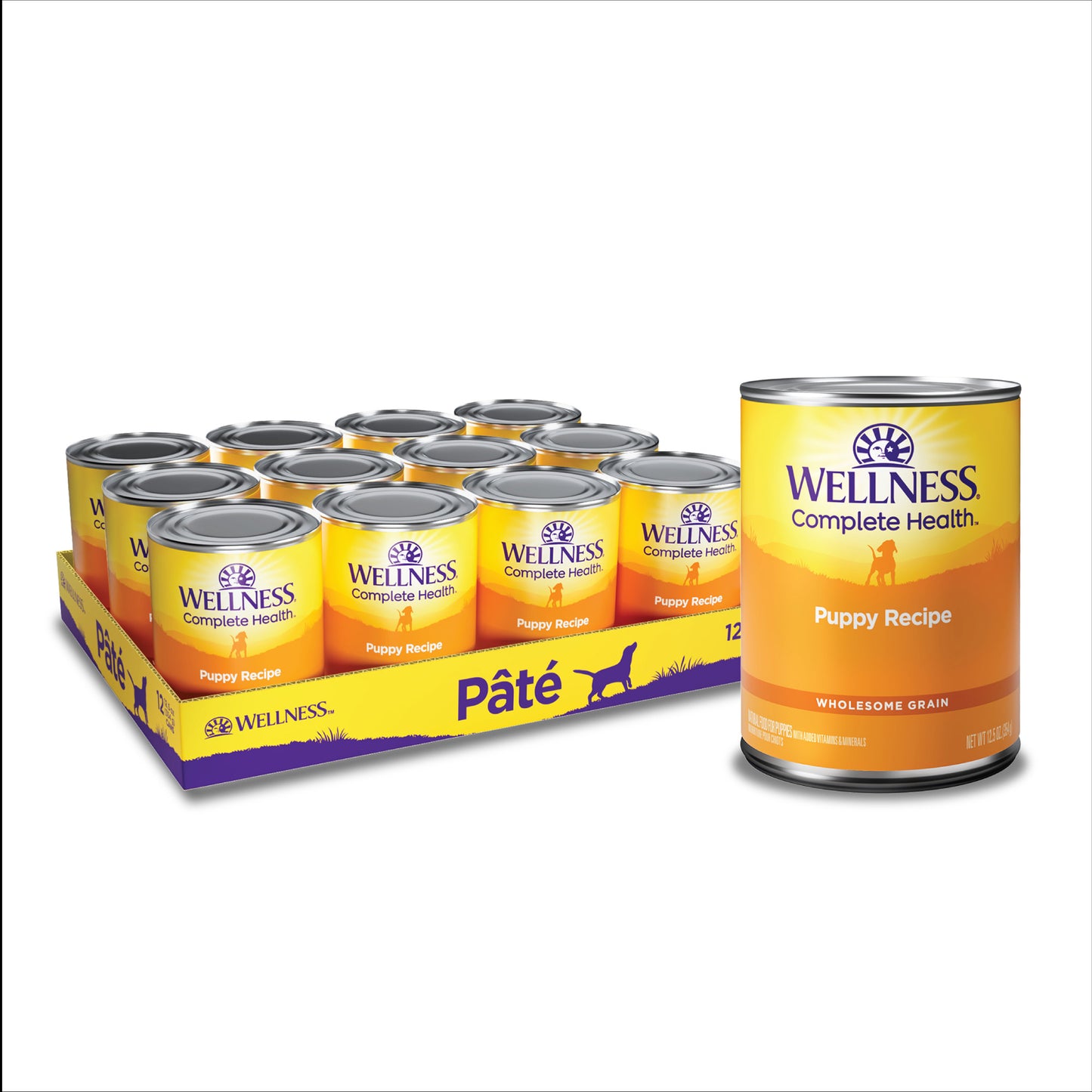 Wellness Complete Health Natural Wet Canned Puppy Food Puppy Chicken & Salmon 12.5oz Can