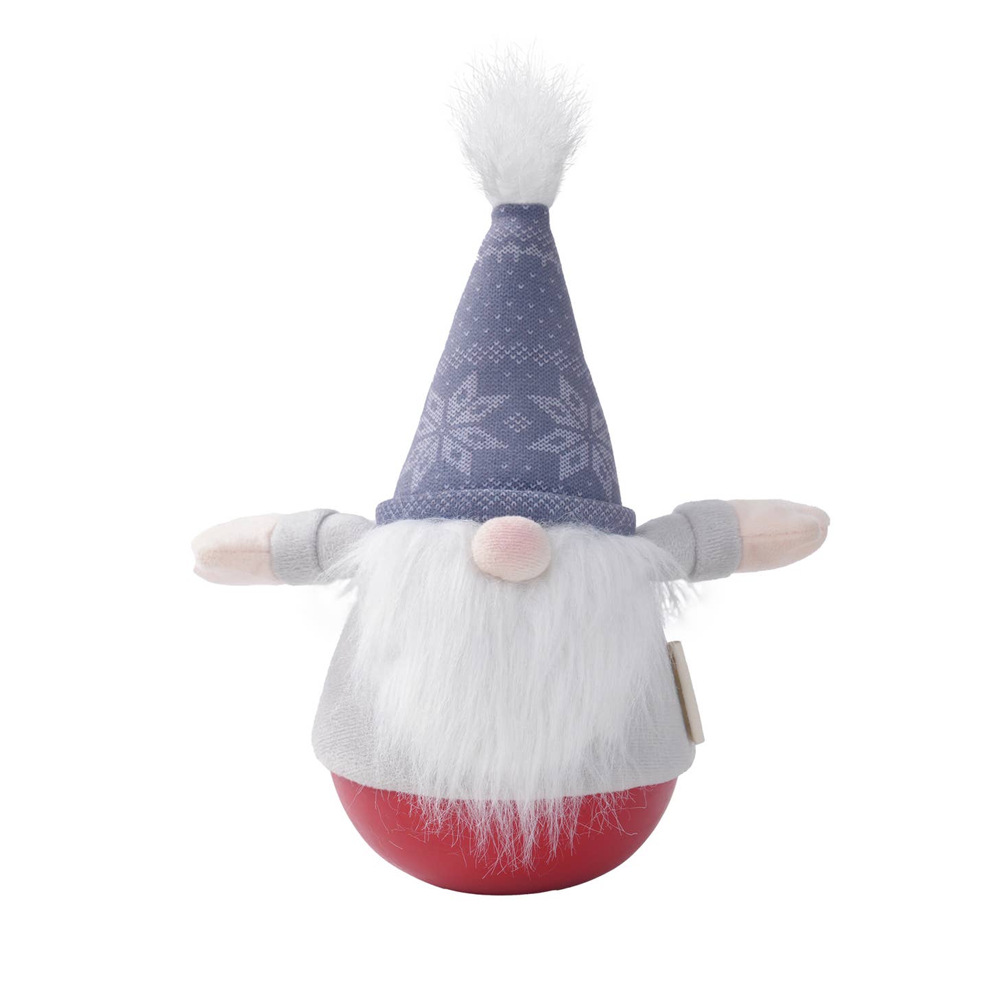 Tall Tails Holiday Gnome Roly Poly Plush Dog Toy