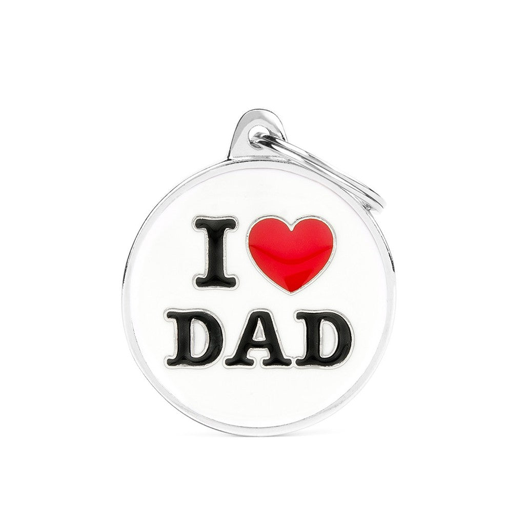 My Family ID I Love Dad Tag