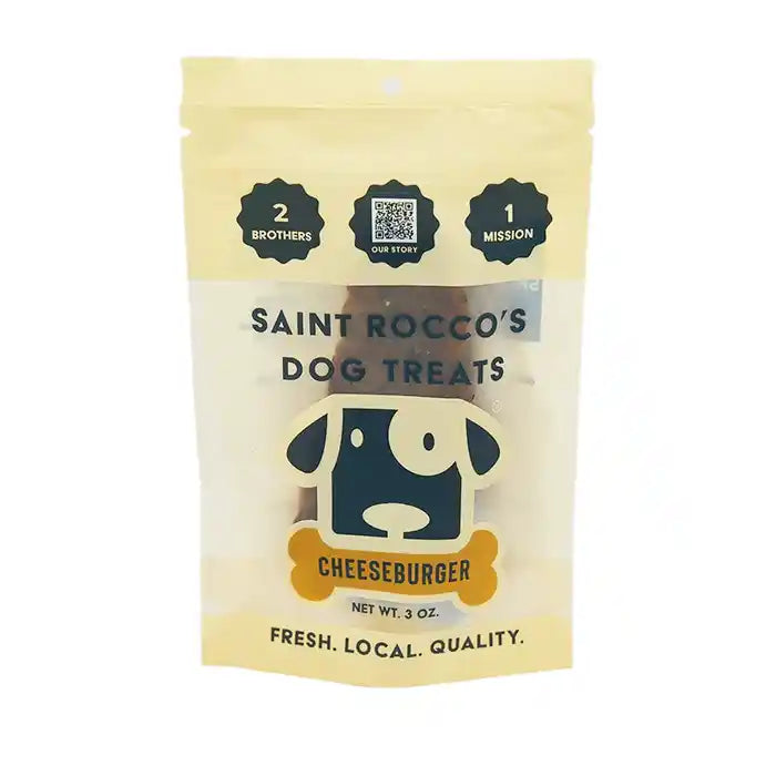 Saint Rocco’s Cheeseburger Recipe Jerky Dog Treats 3oz