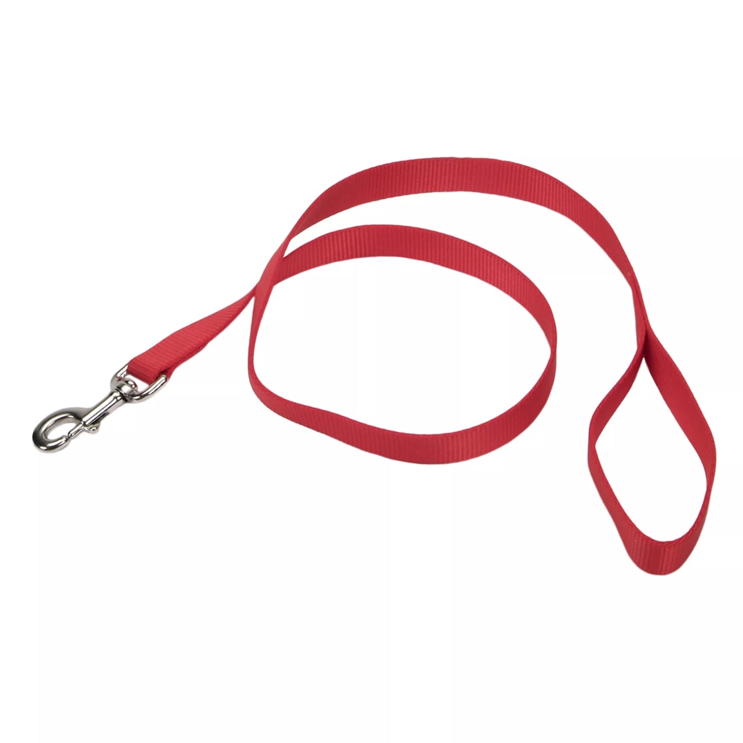 Coastal Single Ply 4ft Long 3/8in Dog Leash Red