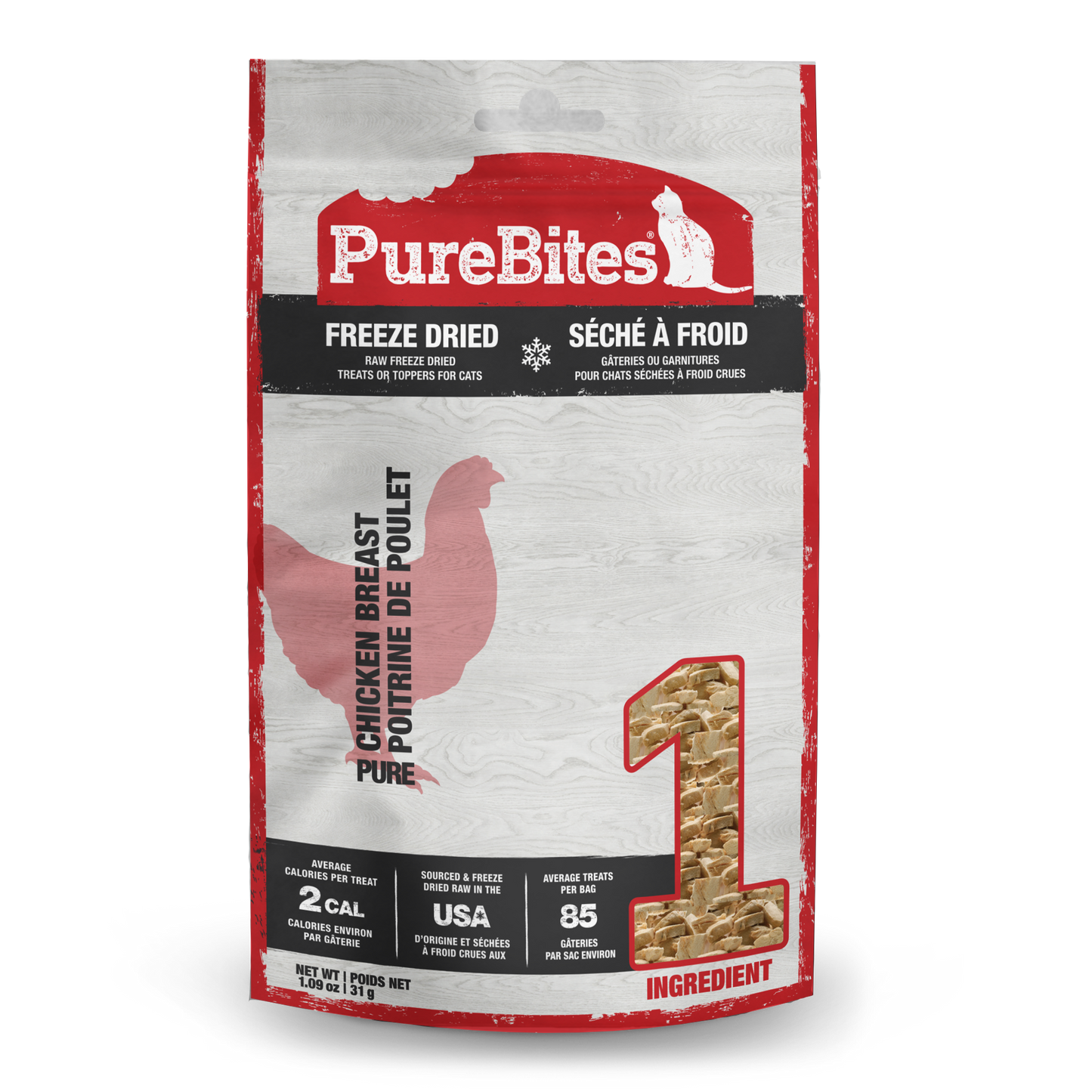 PureBites Freeze Dried Chicken Breast Cat Treats 1.09oz