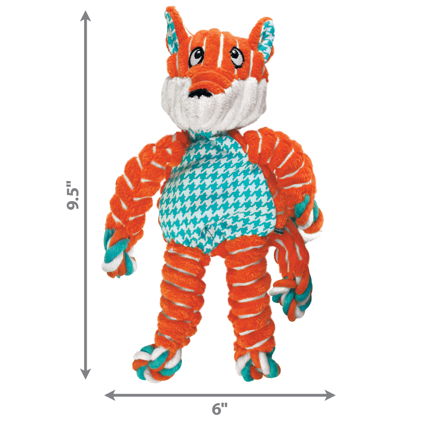 Kong Dog Toy Floppy Knots Fox Small