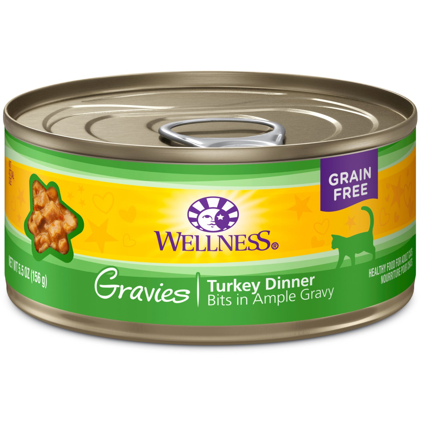 Wellness Complete Health Gravies Grain Free Canned Cat Food Turkey Dinner 5.5ozs