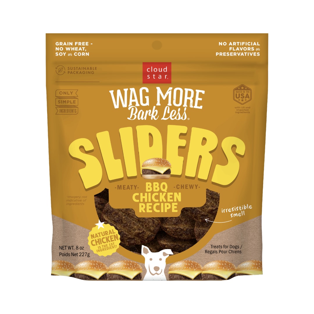 Cloud Star Wag More Bark Less Sliders Dog Treats, BBQ Chicken 8 oz. Bag