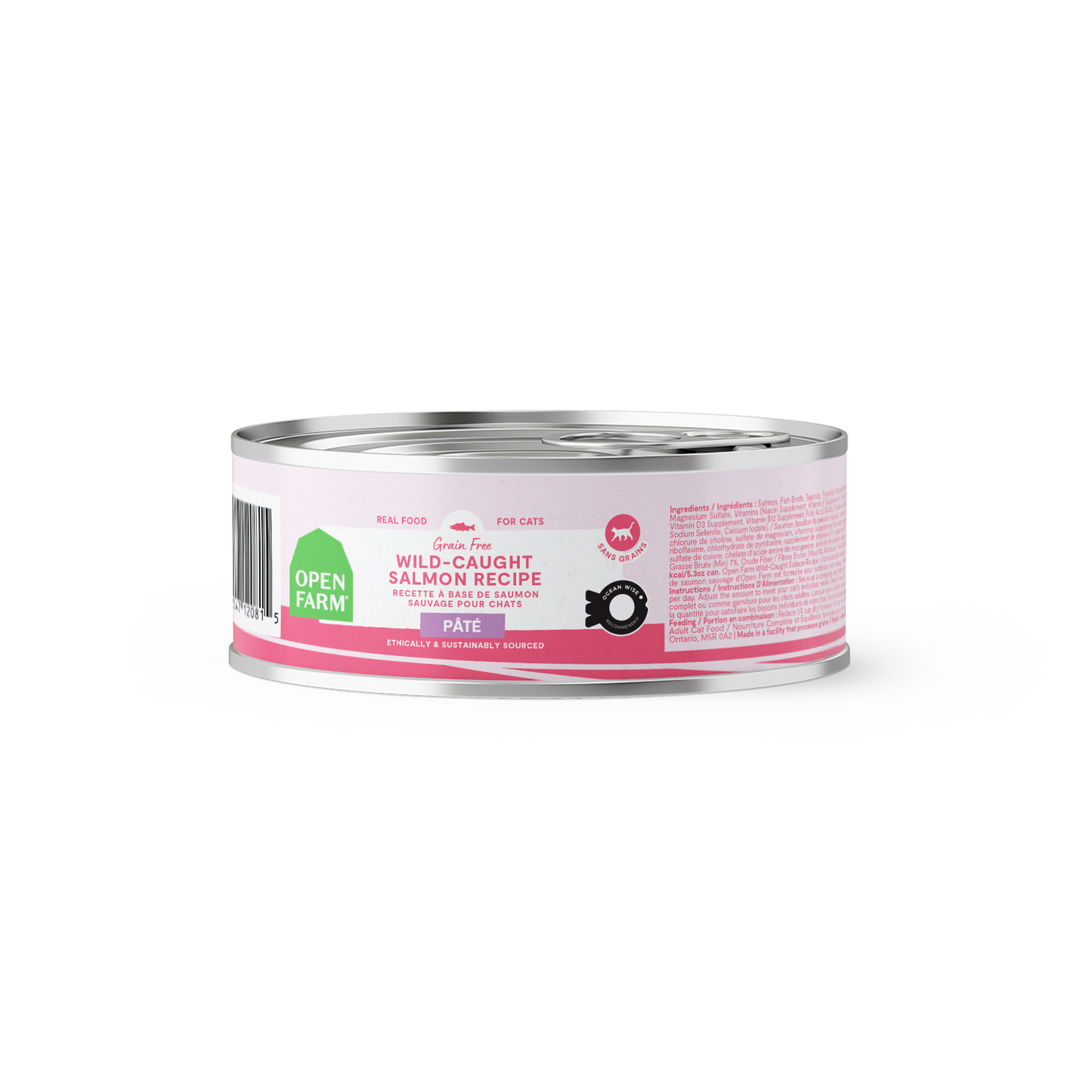 Open Farm Wild-Caught Salmon Pâté For Cats 2.8oz Can