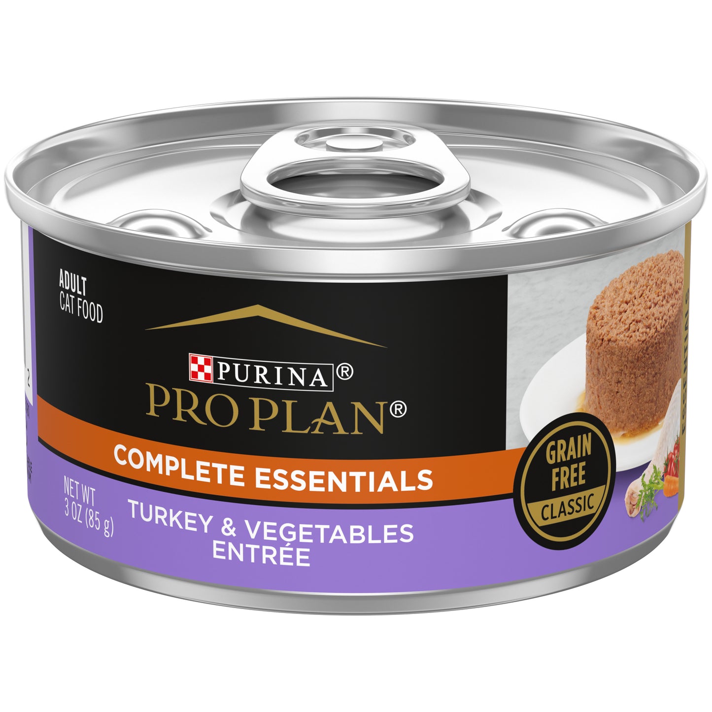 Purina Pro Plan Grain Free Pate Wet Cat Food Turkey & Vegetables Entrée 3oz
