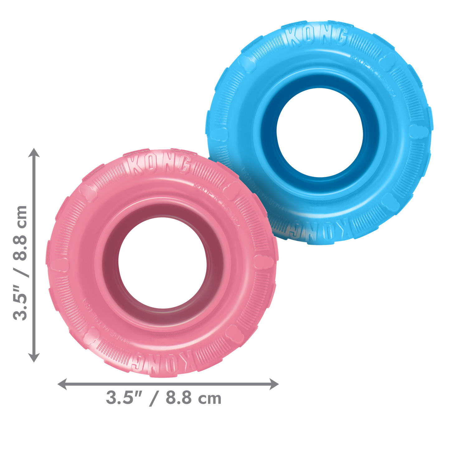 Kong Dog Toy KONG Puppy Tires Small Assorted