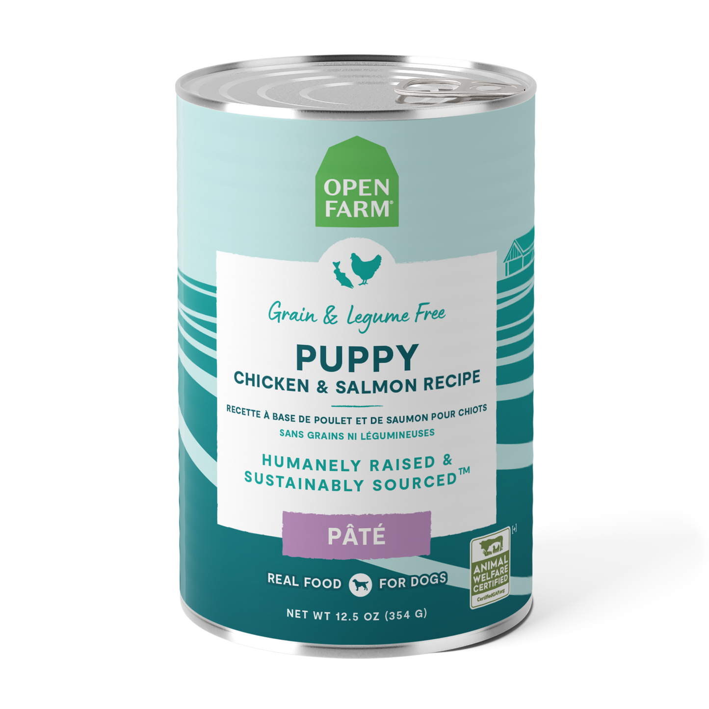 Open Farm Puppy Chicken & Salmon Recipe Pâté For Dogs 12.5oz Can