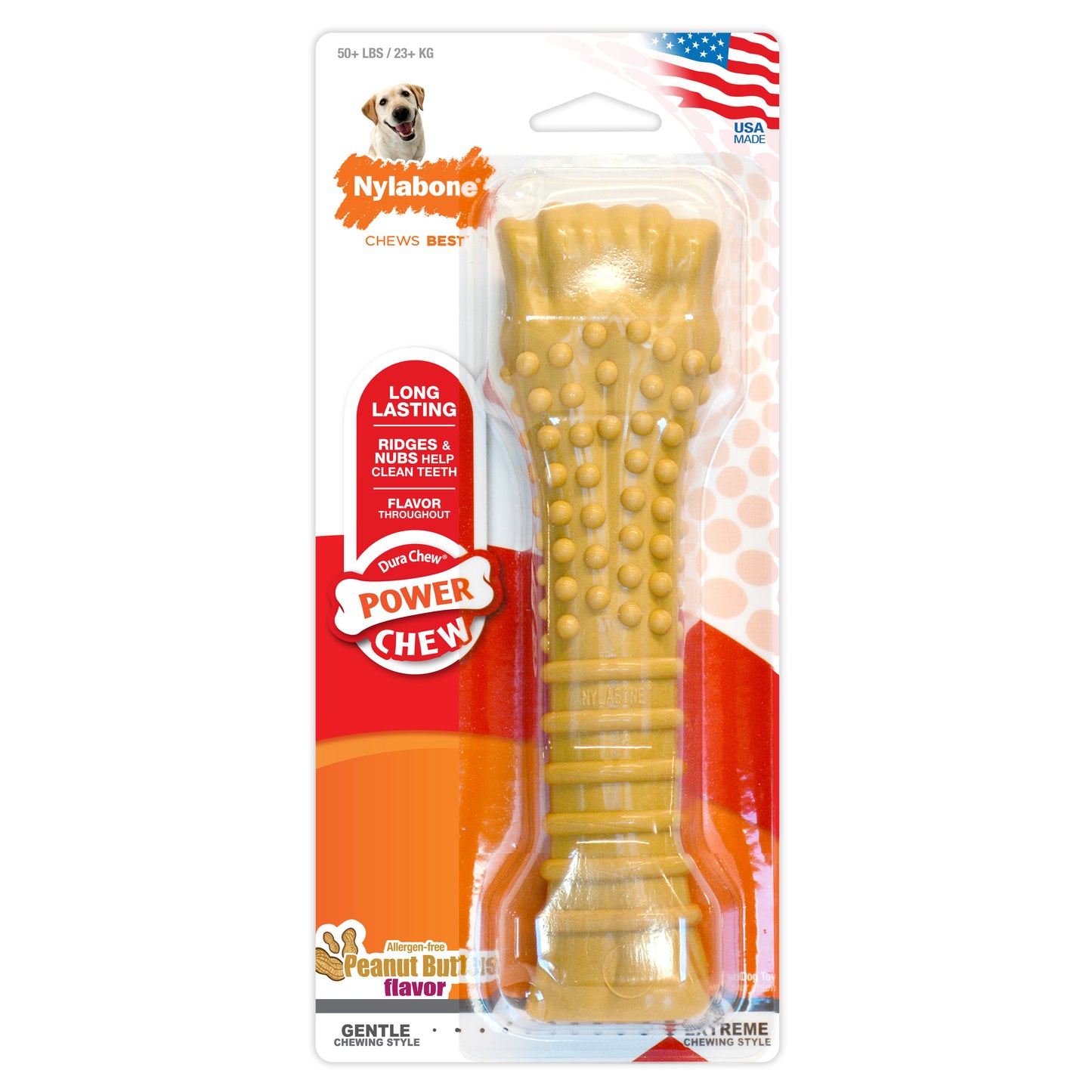 Nylabone Power Chew Dog Toy Peanut Butter X-Large/Souper