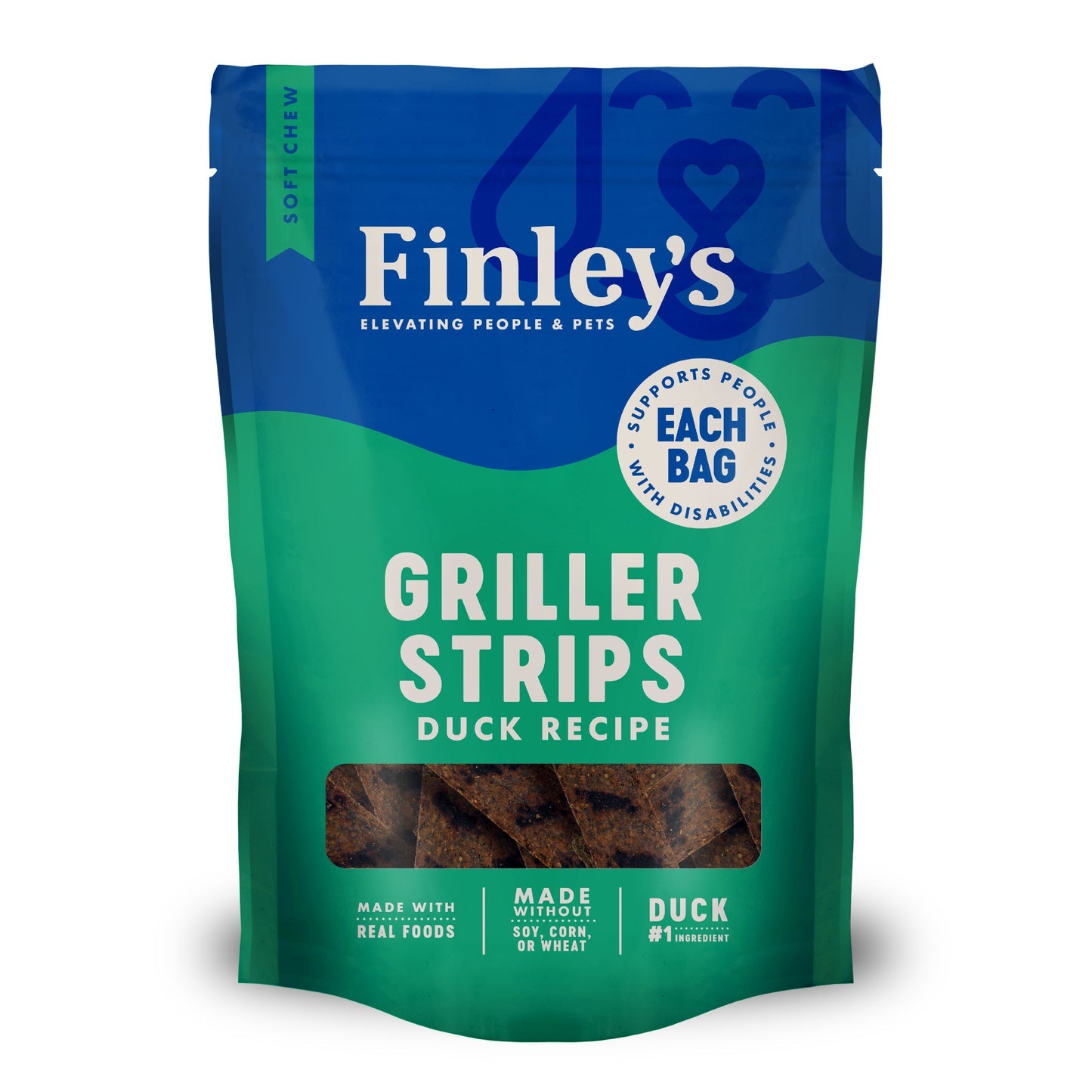 Finley's Barkery Griller Strips Dog Treats Duck 14.5 oz