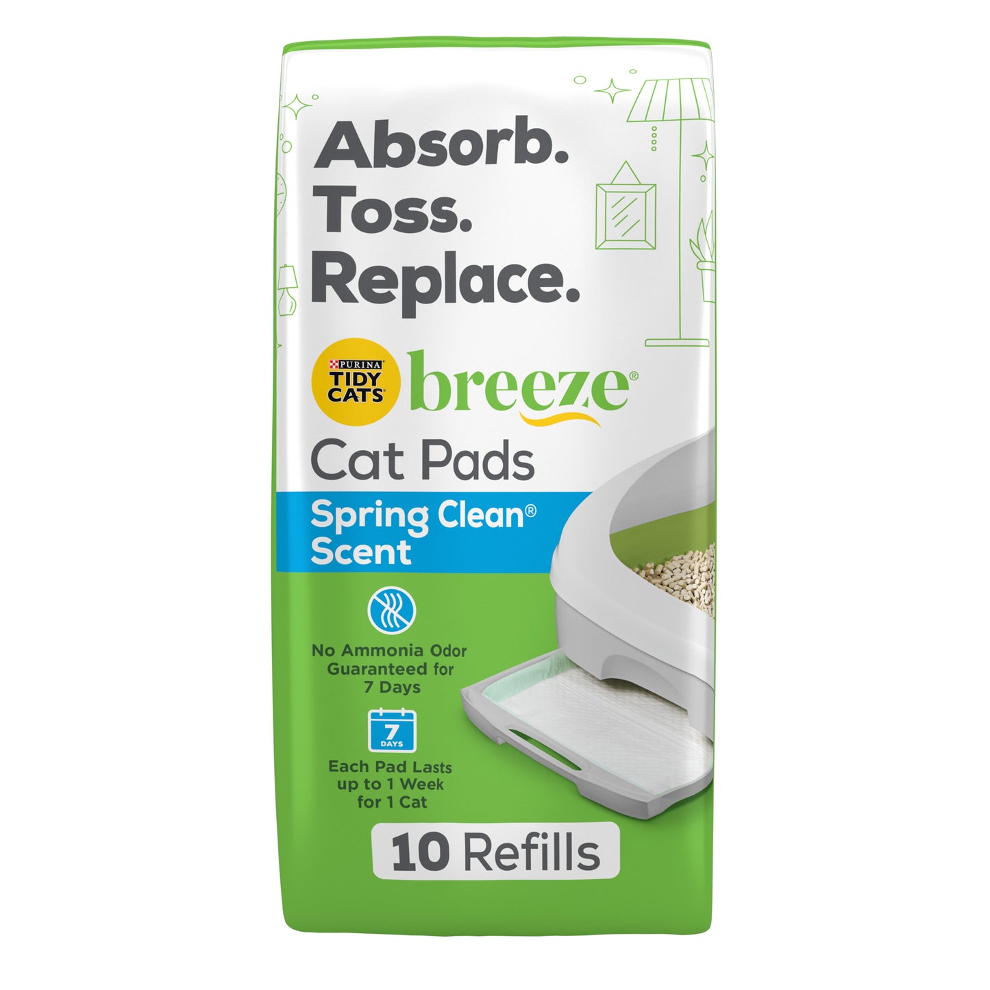 Purina Tidy Cats Breeze Litter System Cat Pad Refills 10ct Pack Tidy Cats Cat Litter Pads