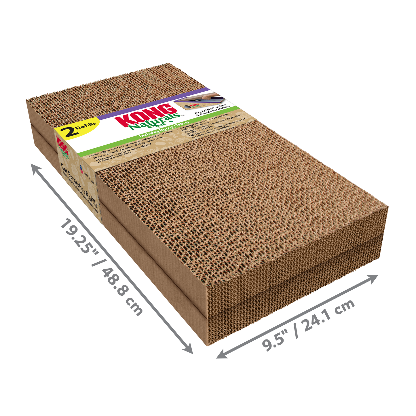 Kong Cat Accessory Naturals Scratcher Refill 2-pk