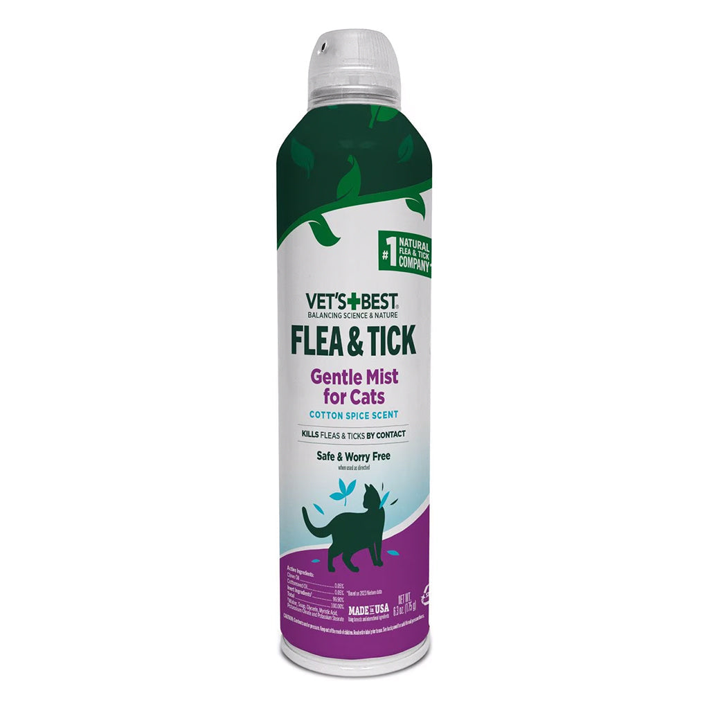 Vet's Best Flea & Tick Gentle Mist Spray for Cats 6.3oz