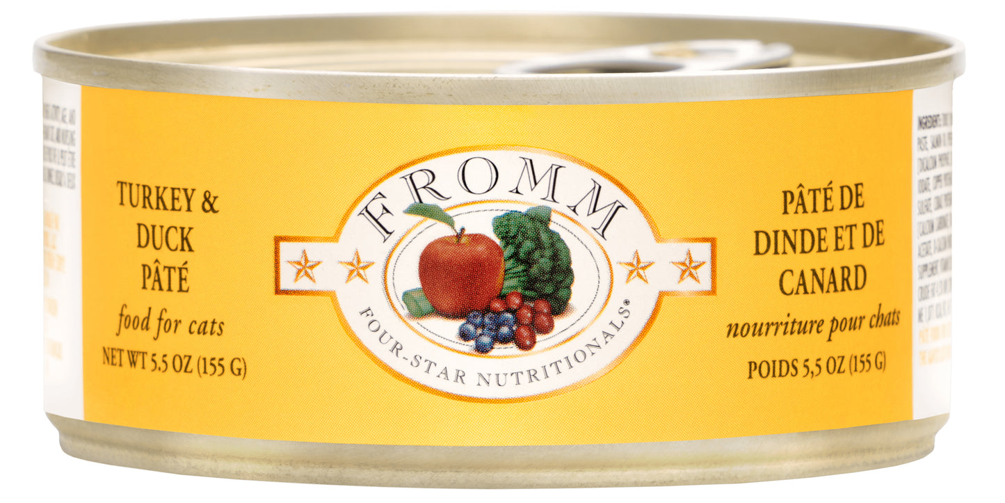 Fromm Four-Star Nutritionals Turkey & Duck Pâté Food for Cats 5.5 oz