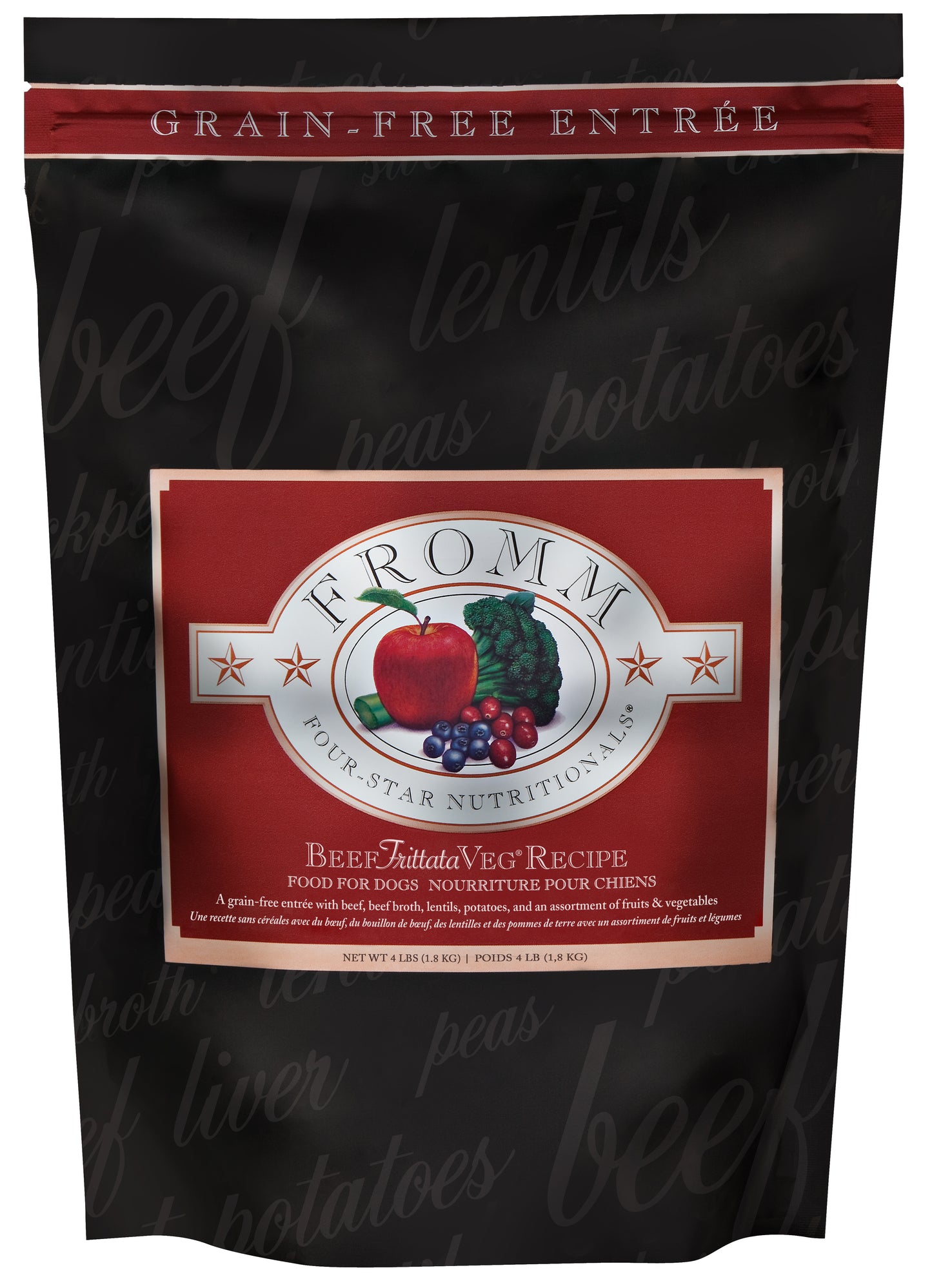 Fromm Four-Star Nutritionals® Beef Frittata Veg® Recipe Food for Dogs 4 lb