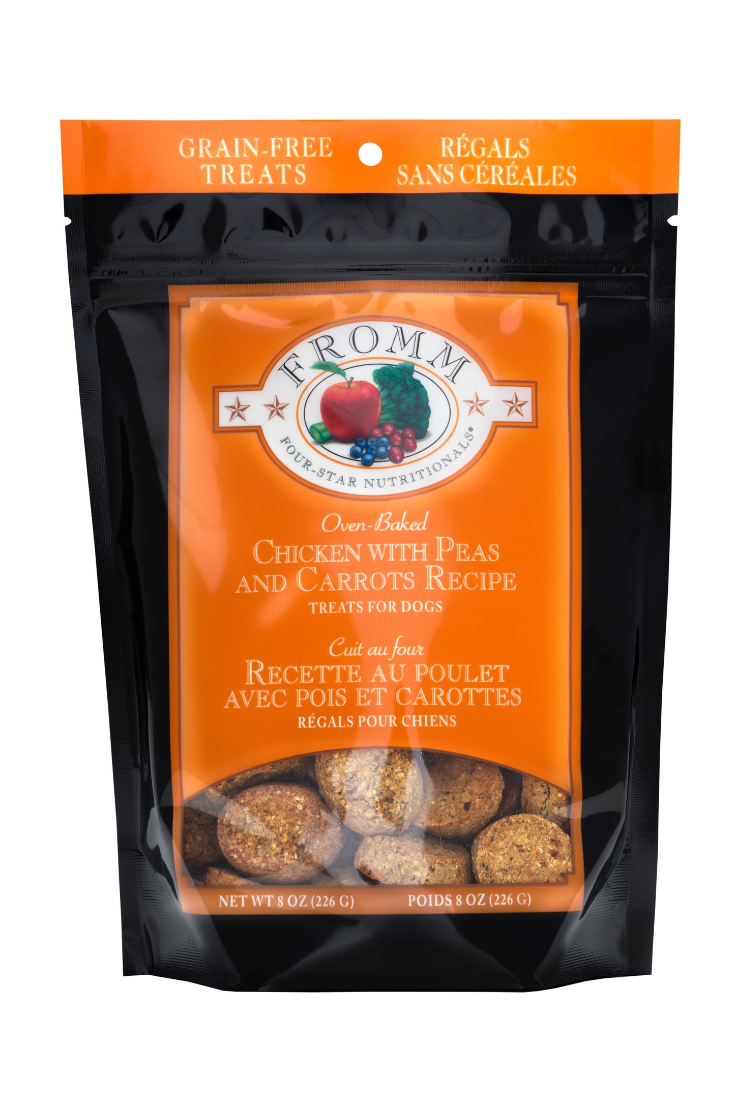 Fromm Four-Star Nutritionals® Chicken with Peas and Carrots Recipe Treats for Dogs 8 oz
