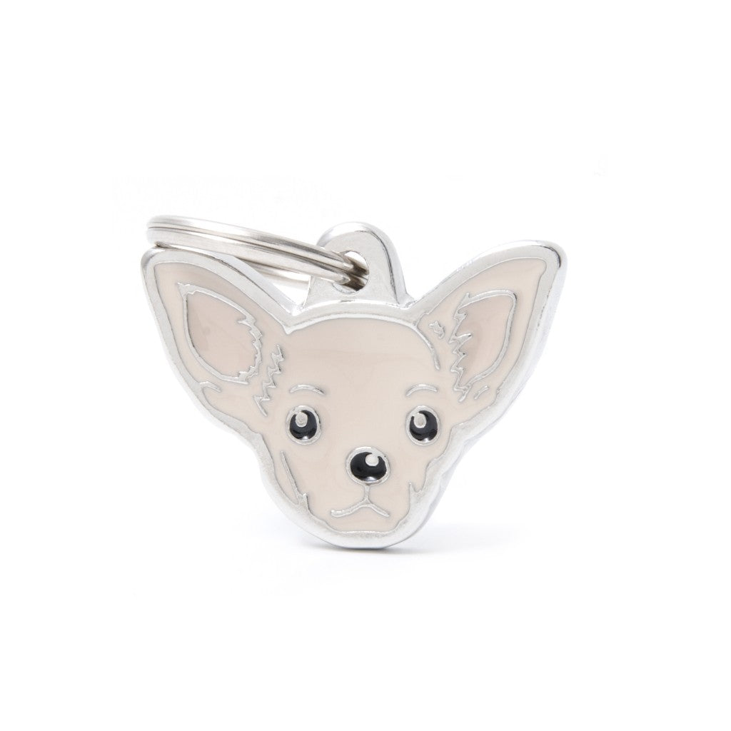 My Family ID Friends Cream Chihuahua ID Tag